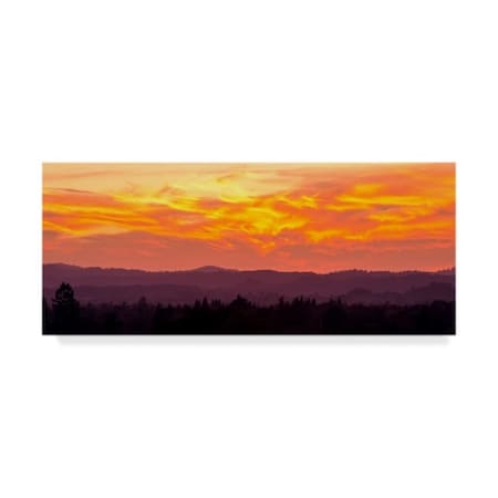 Lance Kuehne 'Blazing Sunset' Canvas Art,10x24